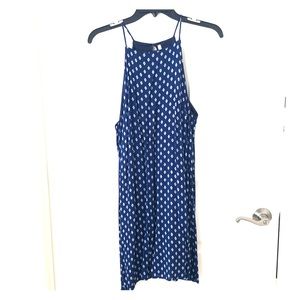 Navy patterned dress